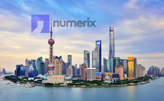 a Numerix logo hovers above Shanghai 