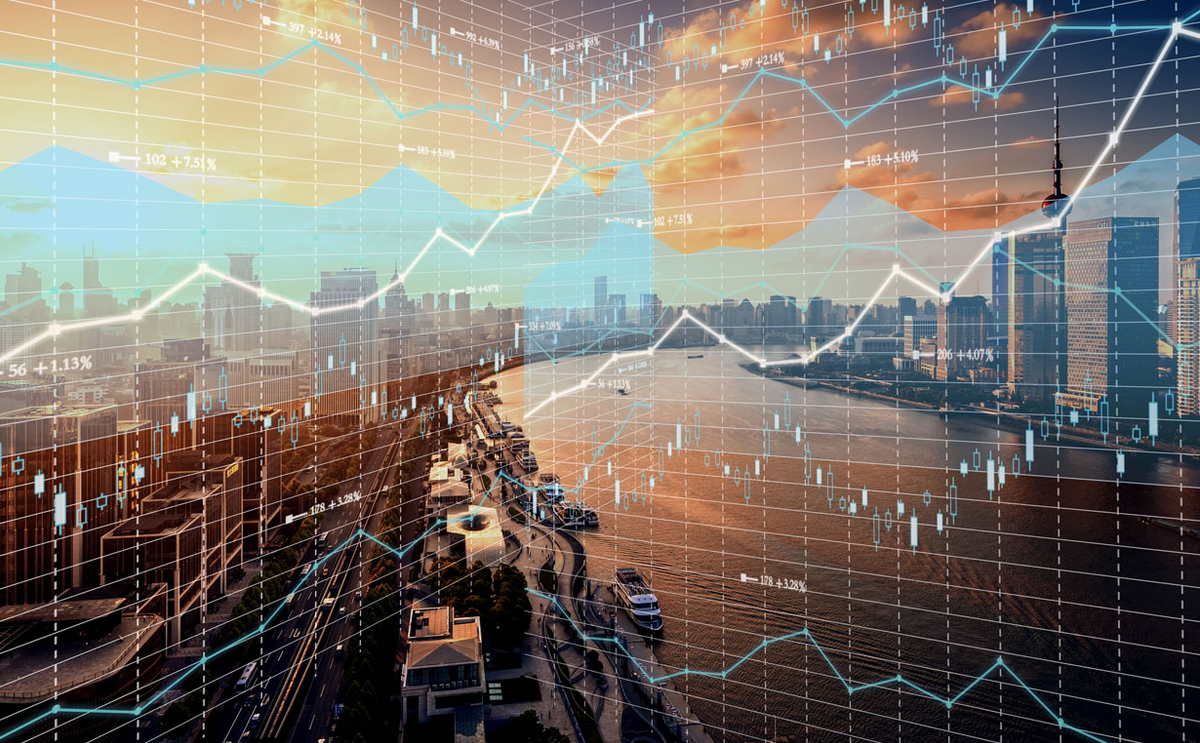 Trade development. Цифровой фон. Технологичный фон. Экономика фон. Бизнес фон.