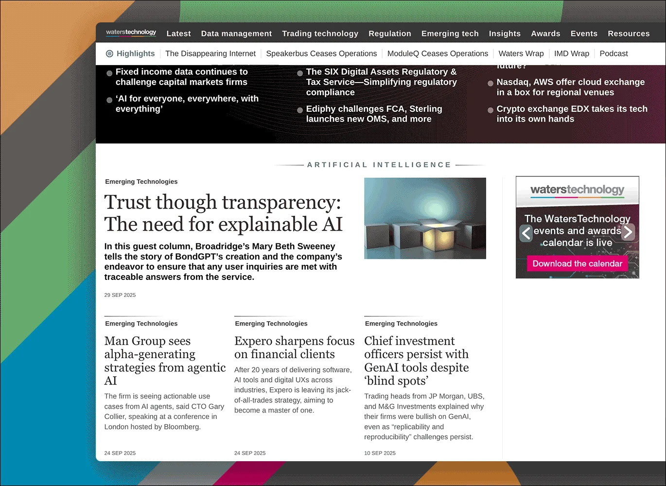 Rotating cube ad image