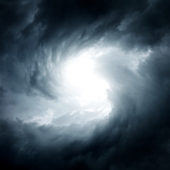 Blurred Swirl in the Dark Storm Clouds