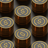 Stacks of stablecoins