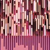 Abstract 3D data visualization of vertical blocks forming a structured pattern, representing artificial intelligence processing, data organization, and the simplification of complex datasets into ordered, scalable systems.