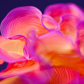 Abstract background of colorful curved wires