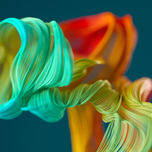 Abstract background of colorful curved lines