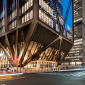 JP Morgan 2025 night time view